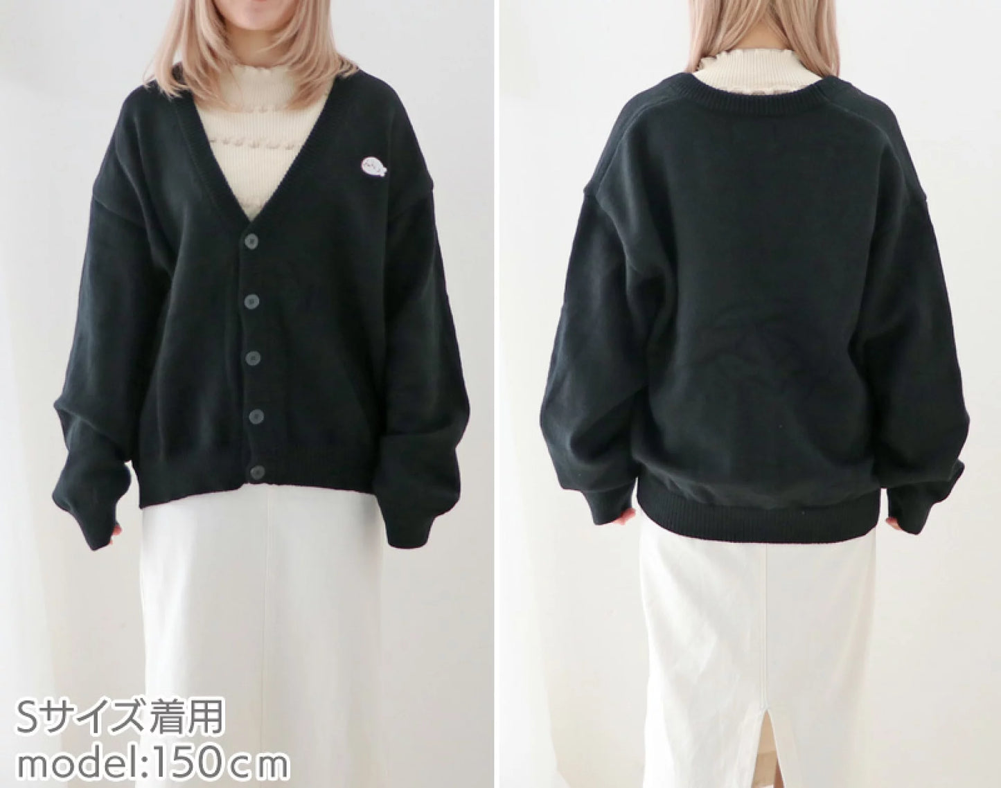 小刺繡sirotan黑色針織外套