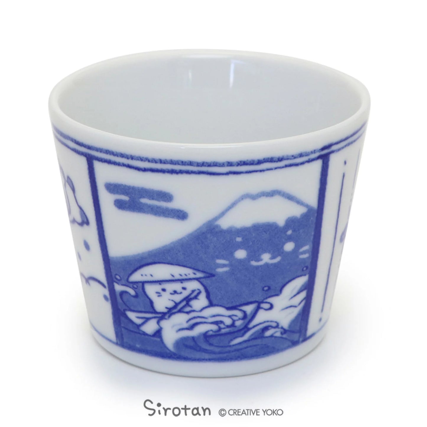 青花瓷風猪口杯/碗【乘風破浪】