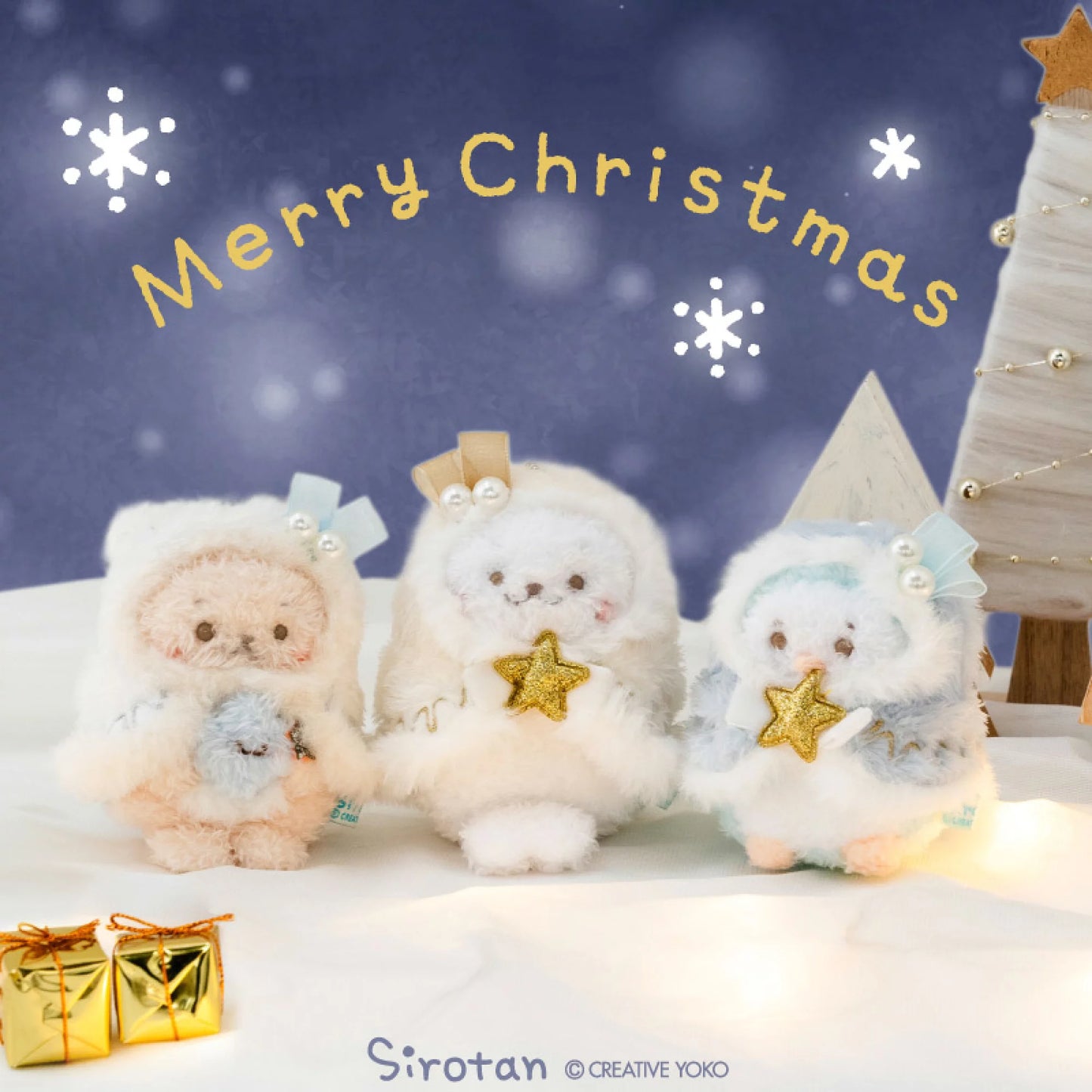 聖誕系列 白雪斗篷毛絨鎖匙扣