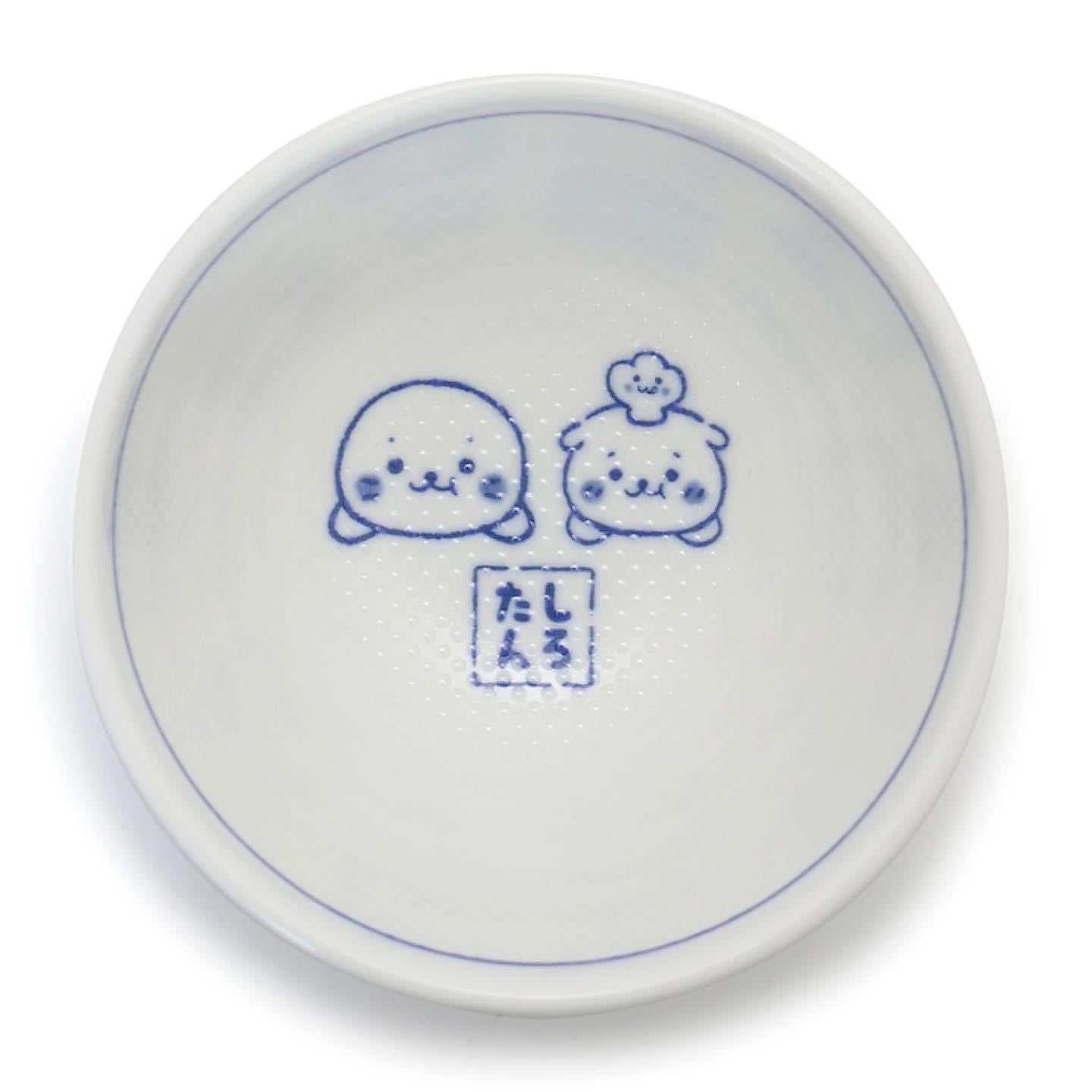 Sirotan X Rakkoinu 深藍色和風格紋飯碗
