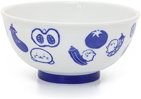 青花瓷風丼碗【野菜物語】