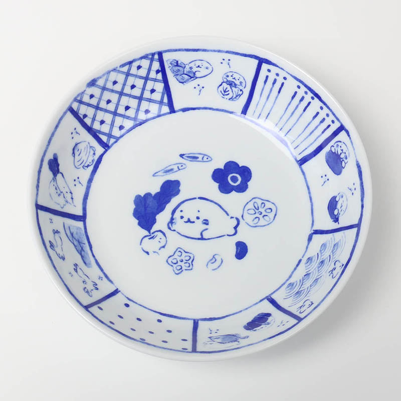青花瓷風盤子【和風】