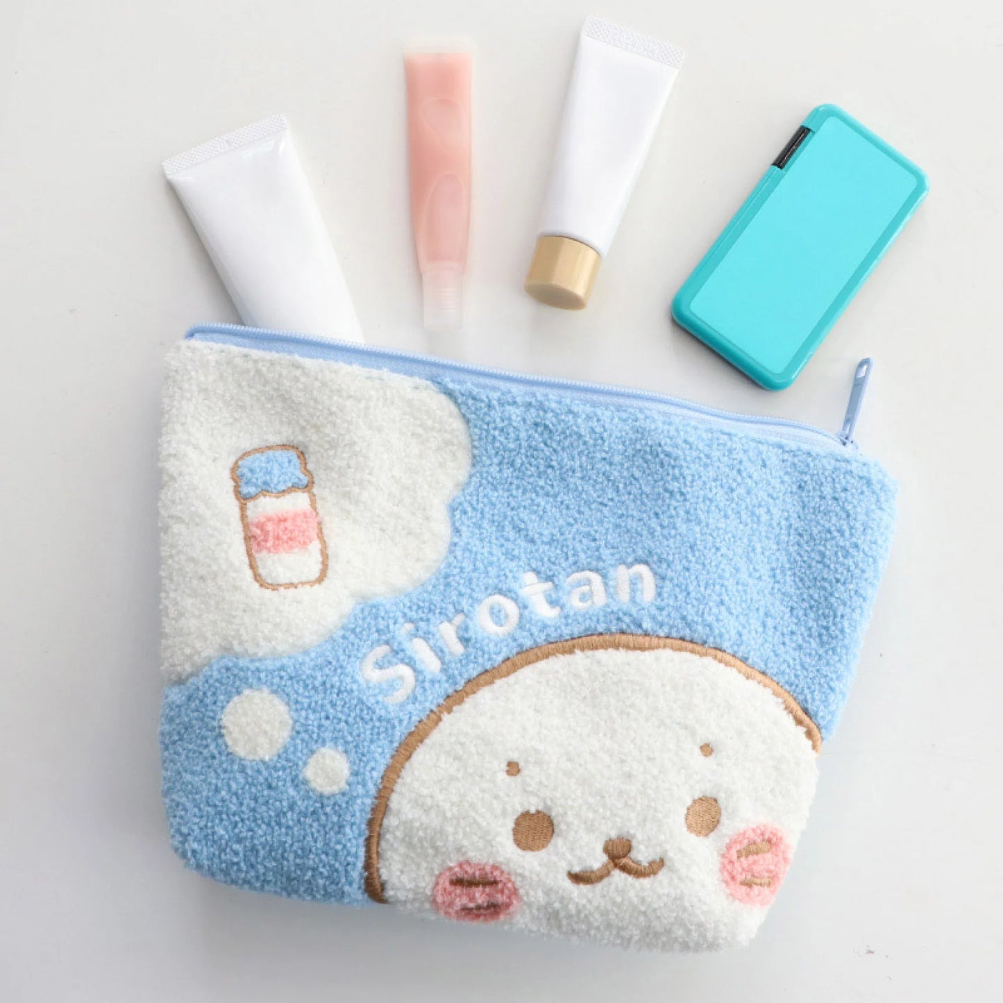 Sirotan 刺繡化妝包【想喝牛奶】