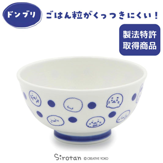 青花瓷風丼碗【波點】