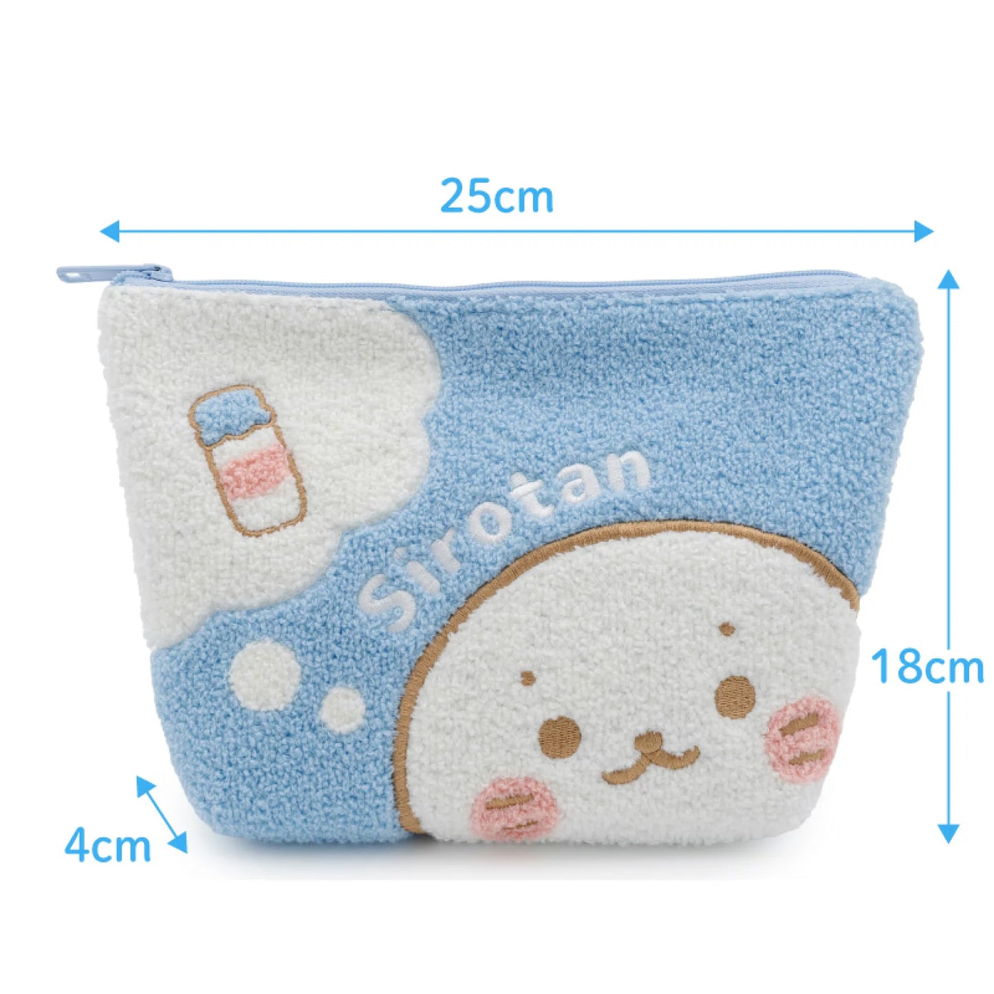 Sirotan 刺繡化妝包【想喝牛奶】